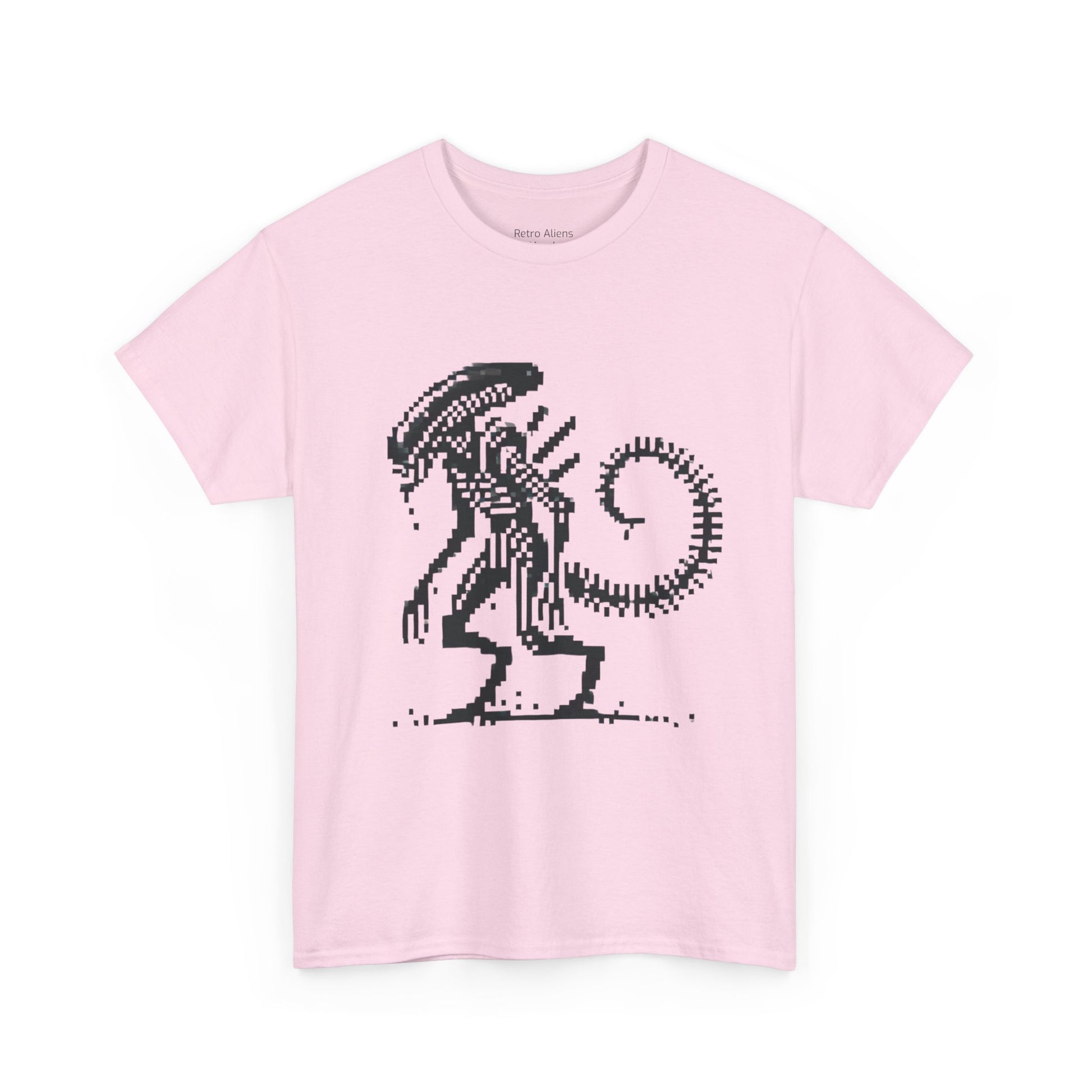 Pixel alien movie t-shirt pink