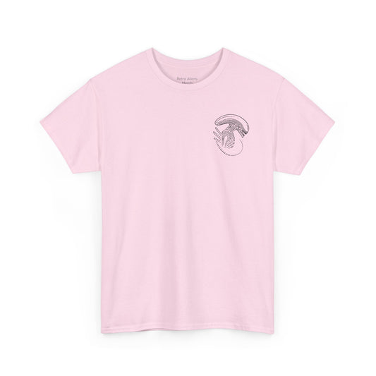 Minimalistic alien movie t-shirt pink