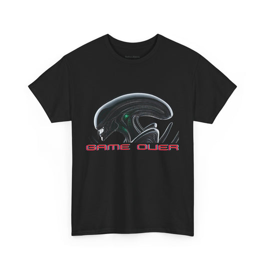 Retro alien movie t-shirt Game Over Black