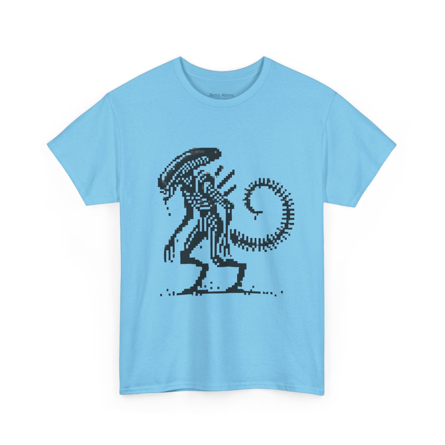 Pixel xenomorph t-shirt blue