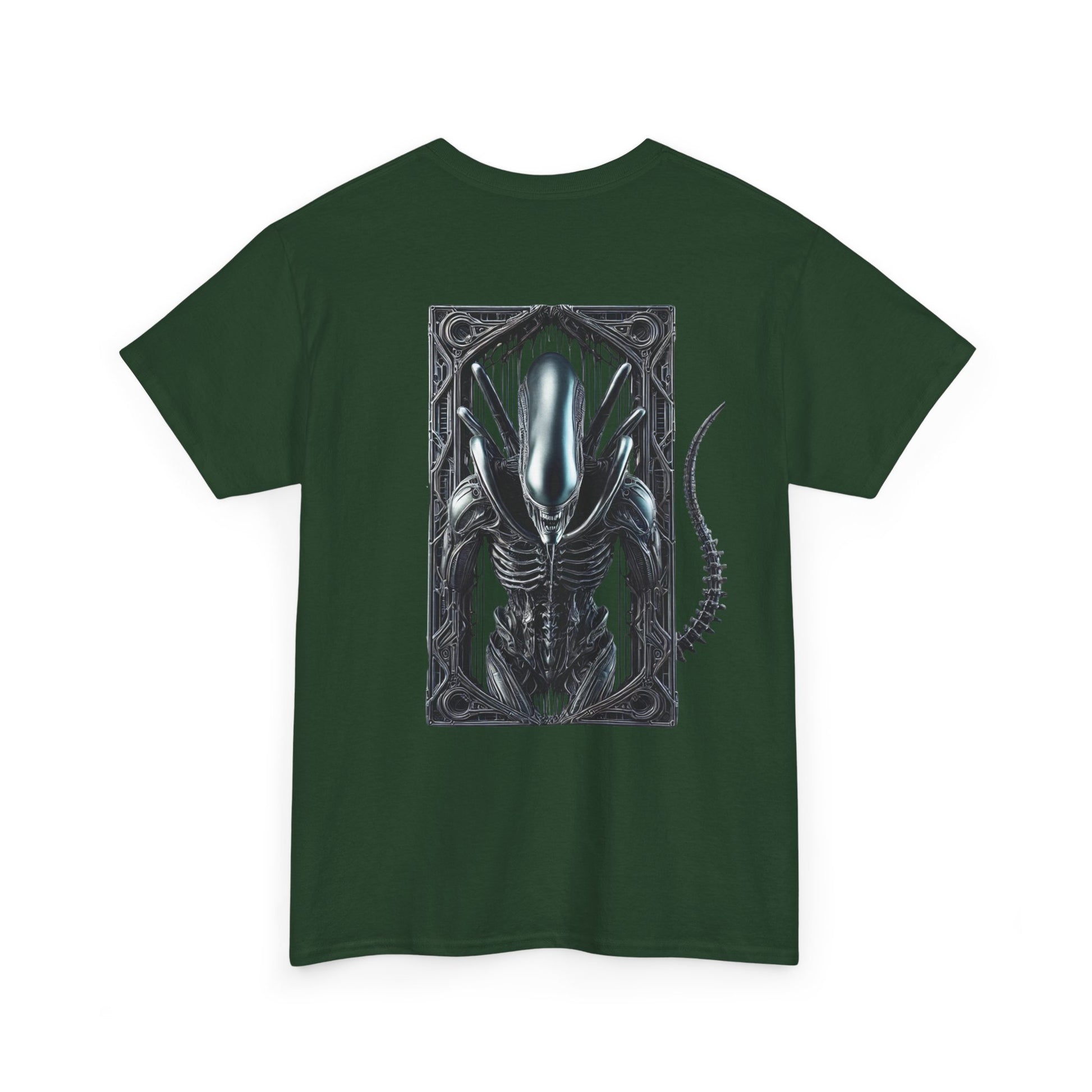 Motivational Retro Alien movie t shirt green - back